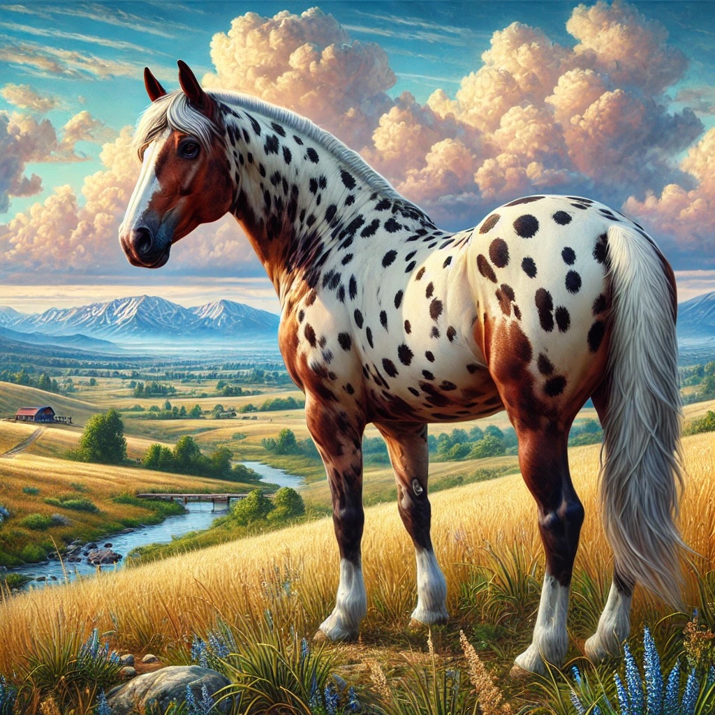 Appaloosa horse with its distinct spotted coat